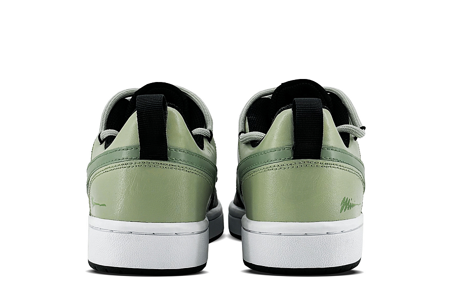 Nike Court Borough Skateboard Shoes Women's Low-Top Black/Green White купить в интернет-магазине Yoocart с быстрой доставкой по России.