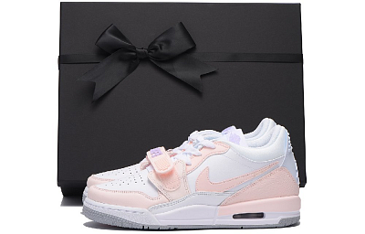 JORDAN Legacy 312 Vintage Basketball Shoes Women's Low-Top White Pink