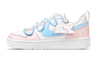 Nike Court Borough Low Slip-Resistant Low-Top Skateboard Shoes GS Pink