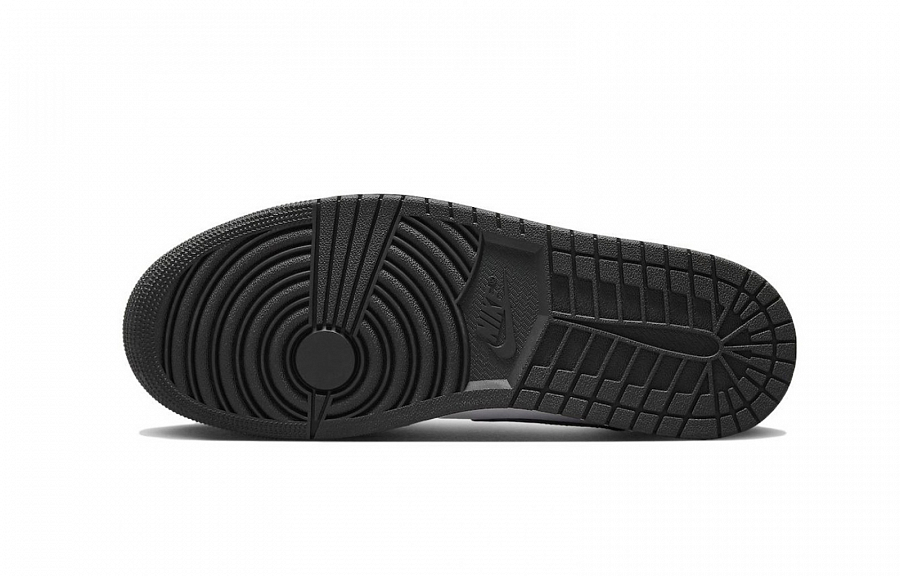 Jordan Air Jordan 1 Puppy Fragment Cushioned Slip-Resistant Low-Top Vintage Basketball Shoes Men's Black Gray