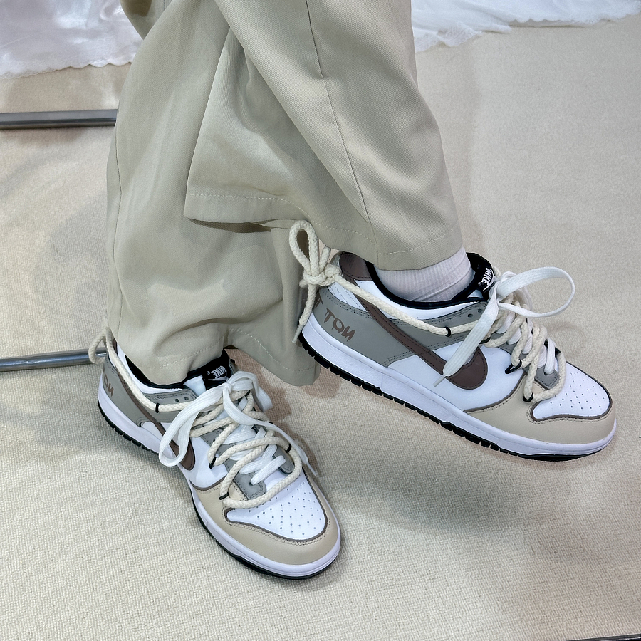 Nike Dunk Retro Anti Slip Wear Resistant Low Top Skateboard Shoes Unisex Gray Brown купить в интернет-магазине Yoocart с быстрой доставкой по России.