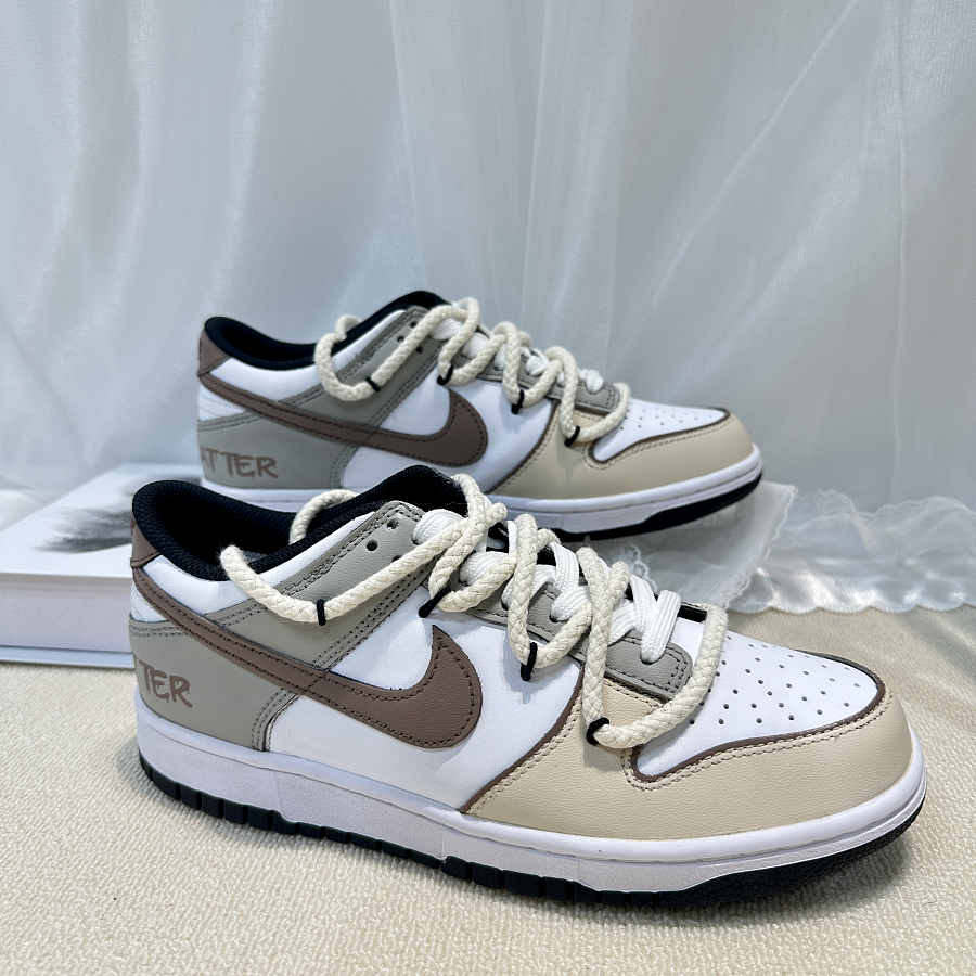 Nike Dunk Retro Anti Slip Wear Resistant Low Top Skateboard Shoes Unisex Gray Brown купить в интернет-магазине Yoocart с быстрой доставкой по России.