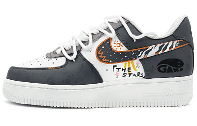 Nike Air Force 1 07 Anti-Slip Wear-Resistant And Impact-Resistant Low-Top Skateboard Shoes Men's Blue Gray