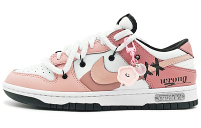 Nike Dunk Retro 'Black' Low-Top Skateboard Shoes Unisex Peach