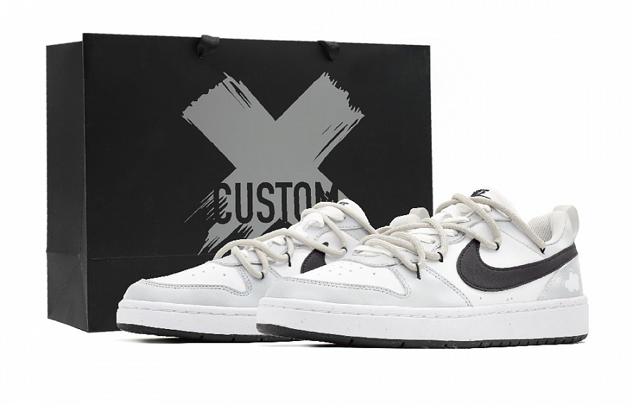 Nike Court Borough Low Mist Gray White Clouds Lightweight And Breathable Low-Top Graffiti GS Premium Gray купить в интернет-магазине Yoocart с быстрой доставкой по России.