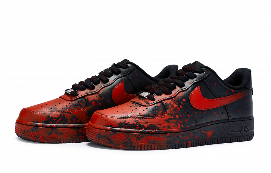 Nike Air Force 1 07 811 Manufacturing, Gothic Bloodstain, Special Shoe Box Low Top Skateboard Shoes Unisex Black Red купить в интернет-магазине Yoocart с быстрой доставкой по России.