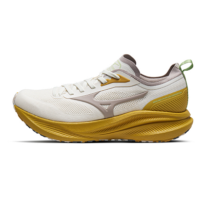 Mizuno Cushioning Anti-Slip And Wear-Resistant Breathable Support Low-Top Running Shoes Unisex White Yellow