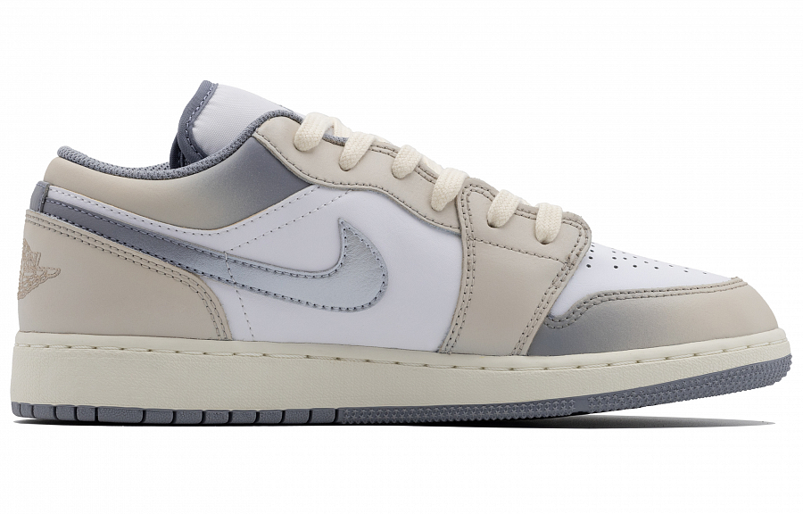 Jordan Air Jordan 1 Cushioning Anti-Slip And Wear-Resistant Mid-Top Vintage Basketball Shoes GS Beige Gray купить в интернет-магазине Yoocart с быстрой доставкой по России.