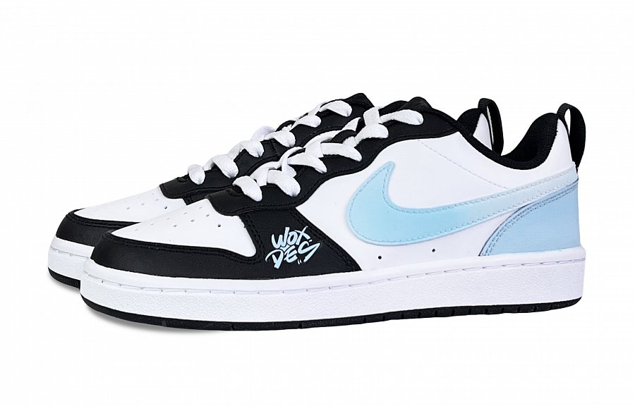 Nike Court Borough Cool Summer Day Low-Top Skateboard Shoes GS Black White Blue купить в интернет-магазине Yoocart с быстрой доставкой по России.