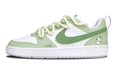 Nike Court Borough Slip Resistant Cushioning Abrasion Resistant Low Top Skateboard Shoes GS Light Green