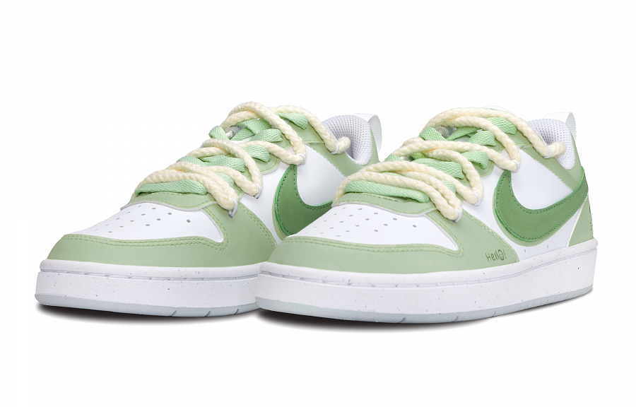 Nike Court Borough Slip Resistant Cushioning Abrasion Resistant Low Top Skateboard Shoes GS Light Green купить в интернет-магазине Yoocart с быстрой доставкой по России.