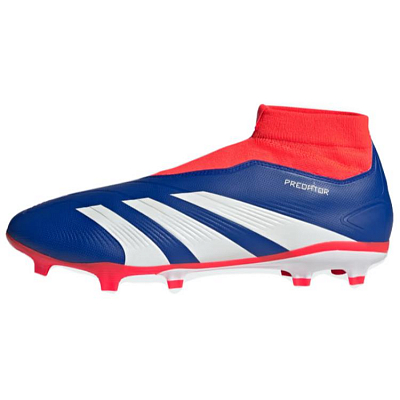 Adidas Predator League Laceless Fg Lucid Blue Cloud White Solar Red