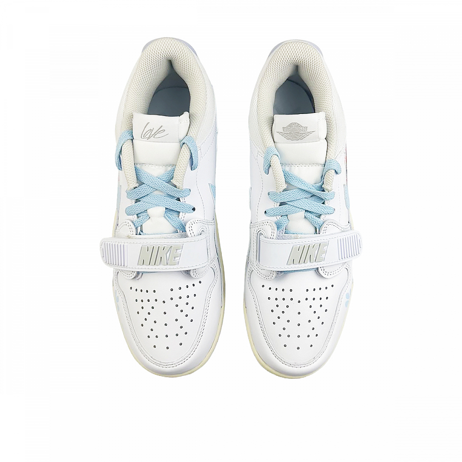 Jordan Legacy 312 Cushioning Wear-Resistant Low-Top Vintage Basketball Shoes Men's White Blue купить в интернет-магазине Yoocart с быстрой доставкой по России.