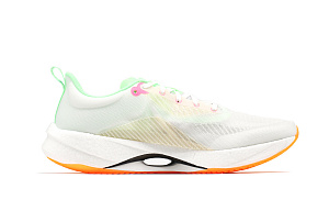 LiNing Super Light 21 Cushioned Wear-Resistant Breathable Low-Top Running Shoes Men's White Green Orange 1 2747429