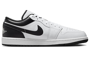 Jordan Air Jordan 1 Anti Slip Wear Resistant Low Top Vintage Basketball Shoes Men's White Black 1 2747591