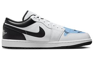 Jordan Air Jordan 1 Vintage Basketball Shoes Men's Low top White/Black 1 2748267