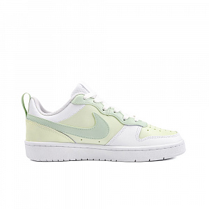Nike Court Borough Low Love On Tuesday Amber Anti Slip Wear Resistant Low Top Skateboard Shoes GS White Green 1 2748492