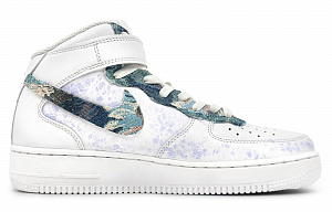Nike Air Force 1 Mid Top Skateboard Shoes Men's White Purple 1 2748954
