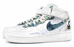 Nike Air Force 1 Mid Top Skateboard Shoes Men's White Purple 2 2748955