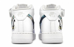 Nike Air Force 1 Mid Top Skateboard Shoes Men's White Purple 3 2748956