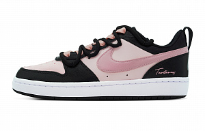 Nike Court Borough Skateboard Shoes Women's Low-Top Black White Pink 1 2749073