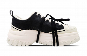 FILA Lava Shock Absorbers Slip Resistant Abrasion Resistant Breathable Low top Sports Casual Shoes Women's Beige Black 1 2749186