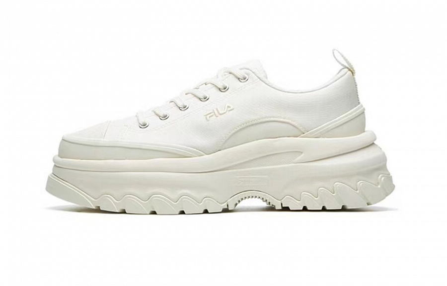 FILA Lava Shock Absorbers Slip Resistant Abrasion Resistant Breathable Low Top Sports Casual Shoes Women's Beige Black купить в интернет-магазине Yoocart с быстрой доставкой по России.