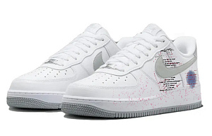 Nike Air Force 1 Anti-Slip And Wear-Resistant Breathable Low-Top Skateboard Shoes Men's White Gray 2 2749237
