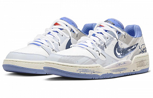 Nike Full Force Low Box Action, Bear Knight Cushioning Low Top Skateboard Shoes Men's Blue White 2 2749297