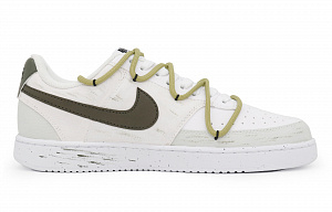 Nike Court Vision 1 Abrasion Resistant Slip Resistant Low top Skateboard Shoes Men's White Green 1 2749373