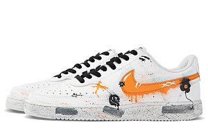 Nike Court Vision 1 Anti-Slip Wear-Resistant Low-Top Skateboard Shoes Men's Orange White 2 2749380