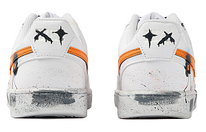 Nike Court Vision 1 Anti-Slip Wear-Resistant Low-Top Skateboard Shoes Men's Orange White 3 2749381