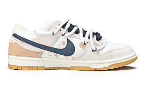 Nike Dunk Low Sweet Anti-Slip Wear-Resistant Low-Top Skateboard Shoes Unisex White Brown 1 2749418