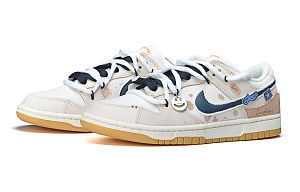 Nike Dunk Low Sweet Anti-Slip Wear-Resistant Low-Top Skateboard Shoes Unisex White Brown 2 2749419