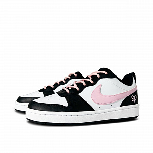 Nike Court Borough Pink Heart Low-Top Skateboard Shoes GS Black White Pink 2 2749802