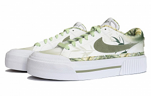 Nike Court Legacy Vanilla Gentle Breeze Lightweight Low top Skateboard Shoes Women's White Green 2 2749890