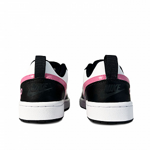 Nike Court Borough Raspberry Bow Anti-Slip And Wear-Resistant Lightweight Low-Top Skateboard Shoes GS Black Pink 3 2749966