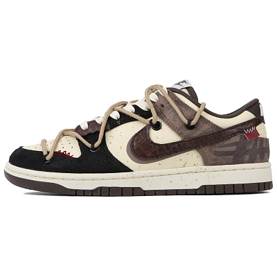 Nike Dunk Low Retro PRM 'Cheetah' Mocha Frenzy Slip-Resistant Low-Top Skateboard Shoes Unisex Beige Brown Black