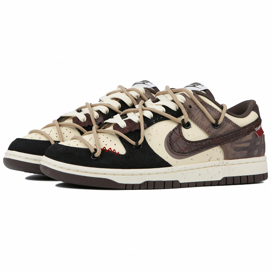 Nike Dunk Low Retro PRM 'Cheetah' Mocha Frenzy Slip-Resistant Low-Top Skateboard Shoes Unisex Beige Brown Black купить в интернет-магазине Yoocart с быстрой доставкой по России.