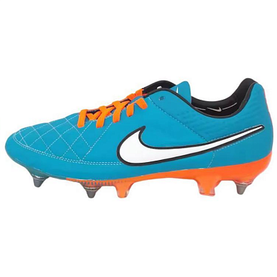 Nike Slip-Resistant Coverage Support Balance Soccer Shoes Unisex Blue Orange