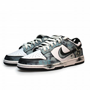 Nike Dunk Skateboard Shoes Women's Low-Top Black White Green 2 2750185