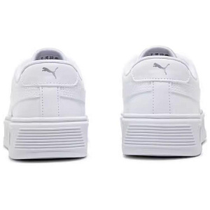 PUMA Smash Platform Low Top Skateboard Shoes Women's White 3 2750227