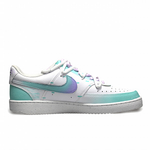 Nike Court Vision 1 Cyberpunk Anti Slip Wear Resistant Low Top Skateboard Shoes Men's White 1 2750258