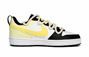 Nike Court Borough Slowpoke Bear Abrasion Resistant Slip Resistant Low top Skateboard Shoes Women's Yellow White 1 2750317