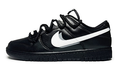 Nike Dunk Reverse Shadow 2.0 Anti Slip Wear Resistant Lightweight Breathable Low Top Skateboard Shoes Men's Black White