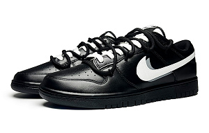 Nike Dunk Reverse Shadow 2.0 Anti Slip Wear Resistant Lightweight Breathable Low Top Skateboard Shoes Men's Black White 2 2750377