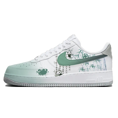 Nike Air Force 1 Anti-Slip And Wear-Resistant Breathable Low-Top Skateboard Shoes Men's White Gray