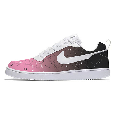 Nike Court Borough Anti-Slip Wear-Resistant Low-Top Skateboard Shoes Men's Black Pink