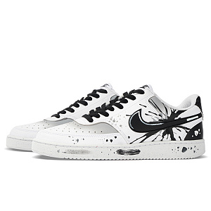 Nike Court Vision 1 Slip Resistant Cushioning With Impact Resistance Low top Skateboard Shoes Men's Black White 2 2751041