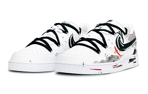 Nike Court Vision 1 Slip Resistant Abrasion Resistant Low top Skateboard Shoes Men's Black White 2 2751140